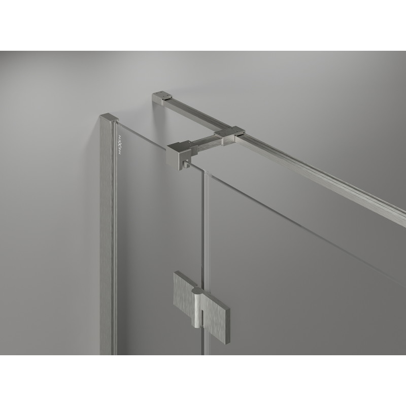Mexen Mist-H T right-hinged shower enclosure 70 x 120 cm, transparent, brushed nickel - 8A5T-070-120-97-00-P