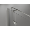 Mexen Mist-H T right-hinged shower enclosure 70 x 120 cm, transparent, brushed nickel - 8A5T-070-120-97-00-P