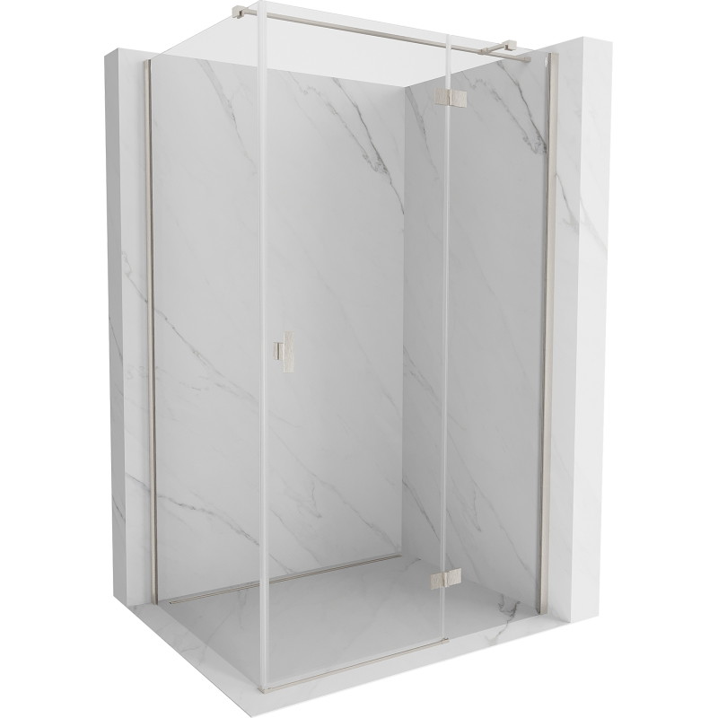 Mexen Mist-H T right-hinged shower enclosure 70 x 120 cm, transparent, brushed nickel - 8A5T-070-120-97-00-P