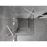Mexen Mist-H Duo swing shower cabin 80 x 80 cm, transparent, white - 8A5-080L-080P-20-00