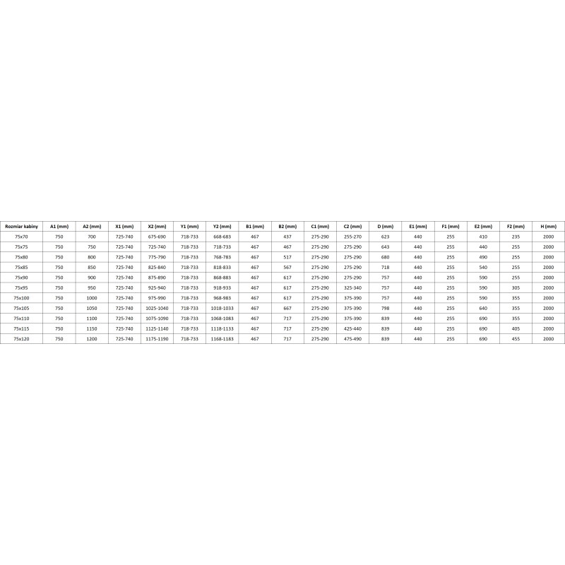Mexen Mist-H Duo right swing shower cabin 75 x 95 cm, transparent, white - 8A5-075L-095P-20-00