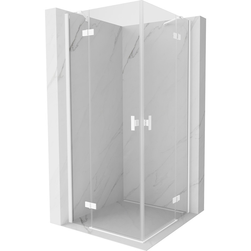 Mexen Mist-H Duo swing shower cabin 95 x 95 cm, transparent, white - 8A5-095L-095P-20-00