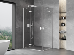 Mexen Mist-H Duo hinged shower cabin 70 x 70 cm, transparent, chrome - 8A5-070L-070P-01-00