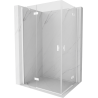 Mexen Mist-H Duo Shower Enclosure Pivot Left 120 x 105 cm, Transparent, White - 8A5-120L-105P-20-00