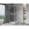 Mexen Mist-H Duo Hinged Shower Cabin 110 x 110 cm, Transparent, White - 8A5-110L-110P-20-00