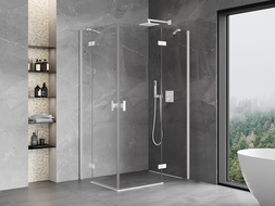 Mexen Mist-H Duo shower enclosure hinged right 70 x 115 cm, transparent, white - 8A5-070L-115P-20-00