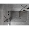 Mexen Mist-H Duo Hinged Shower Cabin Left 80 x 70 cm, Transparent, Brushed Gun Gray - 8A5-080L-070P-66-00