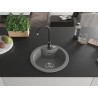 Mexen Diego granite 1-bowl kitchen sink with Telma kitchen faucet, gray - 6512-71-670200-70