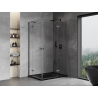 Mexen Mist-H Duo Right Hinged Shower Cabin 85 x 90 cm, Transparent, Gun Gray Brushed - 8A5-085L-090P-66-00