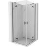 Mexen Mist-H Duo Swing Shower Enclosure 100 x 100 cm, Transparent, Gun Gray Brushed - 8A5-100L-100P-66-00