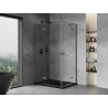 Mexen Mist-H Duo shower cabin hinged left 115 x 100 cm, transparent, brushed gun gray - 8A5-115L-100P-66-00