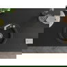 Mexen Diego 1-compartment granite sink with a kitchen mixer tap Telma, Black/Gold - 6512-75-670200-00