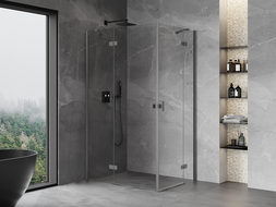 Mexen Mist-H Duo hinged shower cabin 70 x 70 cm, transparent, chrome - 8A5-070L-070P-01-00
