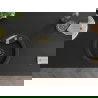 Mexen Diego 1-compartment granite sink with a kitchen mixer tap Telma, Black - 6512-77-670200-50-B