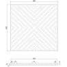 Mexen Linea 01 acoustic wall panel 60 x 60 cm (4 pieces), 9 mm felt, technical veneer, Bleached Oak - S110-60607-01-040