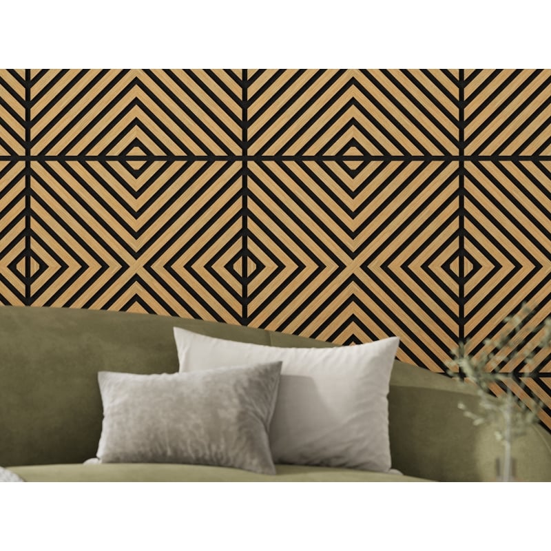 Mexen Linea 01 acoustic wall panel 60 x 60 cm (4pcs.), felt 9 mm, technical veneer, Oak Classic - S110-60607-01-041