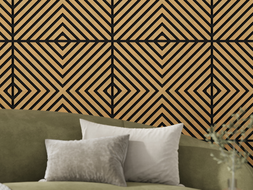 Mexen Linea 01 acoustic wall panel 60 x 60 cm (4pcs.), felt 9 mm, technical veneer, Oak Classic - S110-60607-01-041