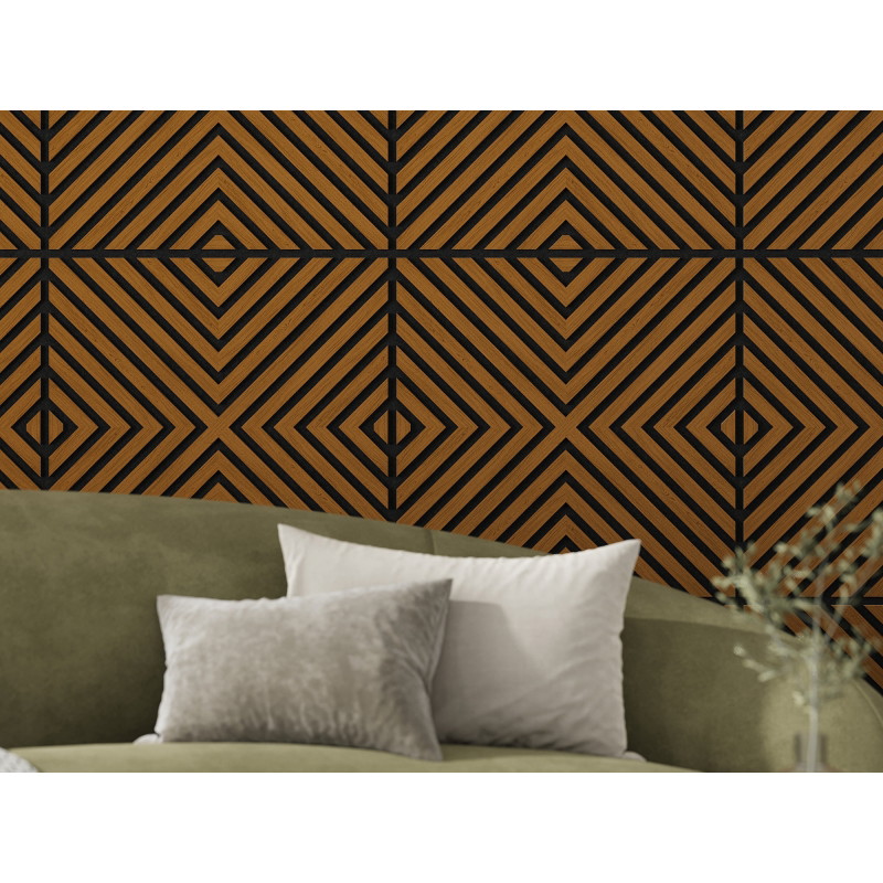 Mexen Linea 01 acoustic wall panel 60 x 60 cm (4 pcs), 9 mm felt, technical veneer, Natural Oak - S110-60607-01-042