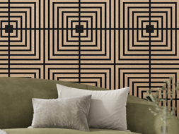 Mexen Linea 02 acoustic wall panel 60 x 60 cm (4 pcs), 9 mm felt, technical veneer, Bleached Oak - S110-60607-02-040