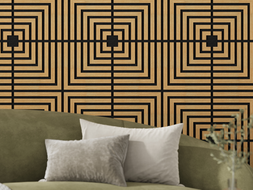 Mexen Linea 02 acoustic wall panel 60 x 60 cm (4 pcs), 9 mm felt, technical veneer, Oak Classic - S110-60607-02-041