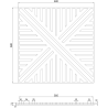 Mexen Linea 05 acoustic wall panel 60 x 60 cm (4pcs), felt 9 mm, technical veneer, Oak Classic - S110-60607-05-041