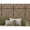 Mexen Linea 06 acoustic wall panel 60 x 60 cm (4 pieces), 9 mm felt, technical veneer, Bleached Oak - S110-60607-06-040
