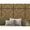 Mexen Linea 06 acoustic wall panel 60 x 60 cm (4 pcs), 9 mm felt, technical veneer, Oak Classic - S110-60607-06-041