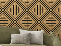 Mexen Linea 06 acoustic wall panel 60 x 60 cm (4 pcs), 9 mm felt, technical veneer, Oak Classic - S110-60607-06-041