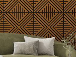 Mexen Linea 06 acoustic wall panel 60 x 60 cm (4 pcs), 9 mm felt, technical veneer, Natural Oak - S110-60607-06-042