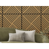 Mexen Linea 08 acoustic wall panel 60 x 60 cm (4 pieces), 9 mm felt, technical veneer, Oak Classic - S110-60607-08-041