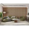 Mexen Linea 13 acoustic wall panel 60 x 60 cm (4 pieces), 9 mm felt, technical veneer, Bleached Oak - S110-60607-13-040