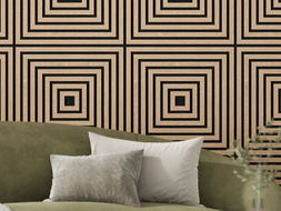 Mexen Linea 13 acoustic wall panel 60 x 60 cm (4 pieces), 9 mm felt, technical veneer, Bleached Oak - S110-60607-13-040
