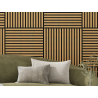 Mexen Linea 15 soundproof wall panel 60 x 60 cm (4 pcs), 9 mm felt, technical veneer, Classic Oak - S110-60607-15-041