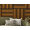 Mexen Linea 15 Acoustic Wall Panel 60 x 60 cm (4 pcs), 9 mm Felt, Technical Veneer, Natural Oak - S110-60607-15-042