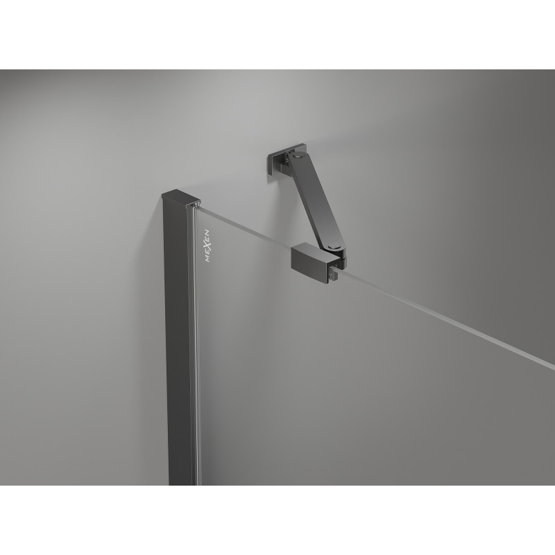 Mexen Mist-H Duo right-hinged shower enclosure 100 x 120 cm, transparent, gun metal - 8A5-100L-120P-95-00