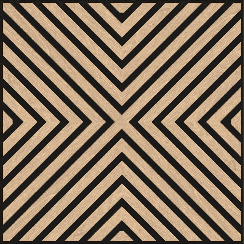 Mexen Linea 01 acoustic wall panel 60 x 60 cm (4 pieces), 9 mm felt, technical veneer, Bleached Oak - S110-60607-01-040