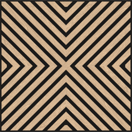 Mexen Linea 01 acoustic wall panel 60 x 60 cm (4 pieces), 9 mm felt, technical veneer, Bleached Oak - S110-60607-01-040