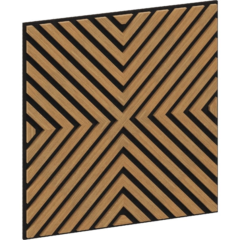 Mexen Linea 01 acoustic wall panel 60 x 60 cm (4pcs.), felt 9 mm, technical veneer, Oak Classic - S110-60607-01-041
