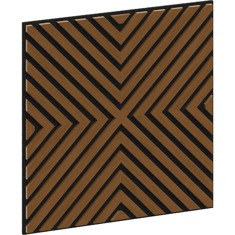 Mexen Linea 01 acoustic wall panel 60 x 60 cm (4 pcs), 9 mm felt, technical veneer, Natural Oak - S110-60607-01-042