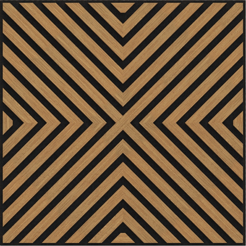 Mexen Linea 01 acoustic wall panel 60 x 60 cm (4pcs.), felt 9 mm, technical veneer, Oak Classic - S110-60607-01-041
