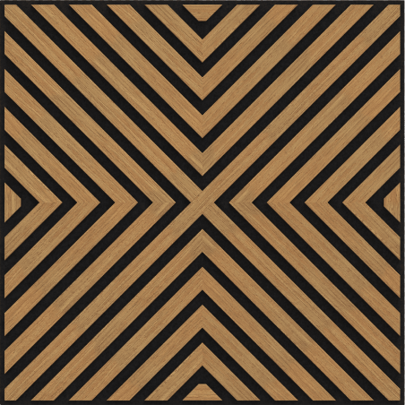 Mexen Linea 01 acoustic wall panel 60 x 60 cm (4pcs.), felt 9 mm, technical veneer, Oak Classic - S110-60607-01-041