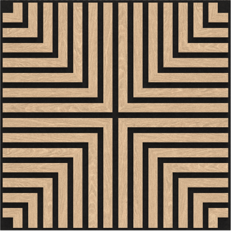 Mexen Linea 02 acoustic wall panel 60 x 60 cm (4 pcs), 9 mm felt, technical veneer, Bleached Oak - S110-60607-02-040