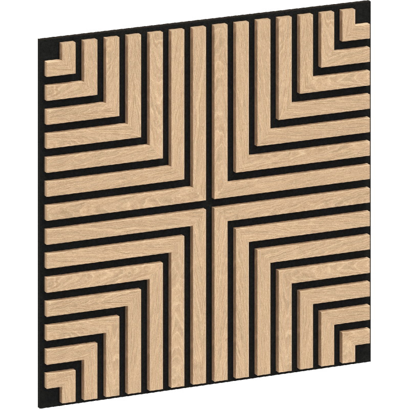 Mexen Linea 02 acoustic wall panel 60 x 60 cm (4 pcs), 9 mm felt, technical veneer, Bleached Oak - S110-60607-02-040