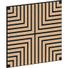 Mexen Linea 02 acoustic wall panel 60 x 60 cm (4 pcs), 9 mm felt, technical veneer, Bleached Oak - S110-60607-02-040