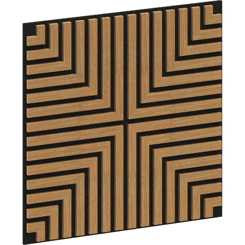 Mexen Linea 02 acoustic wall panel 60 x 60 cm (4 pcs), 9 mm felt, technical veneer, Oak Classic - S110-60607-02-041