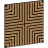 Mexen Linea 02 acoustic wall panel 60 x 60 cm (4 pcs), 9 mm felt, technical veneer, Oak Classic - S110-60607-02-041