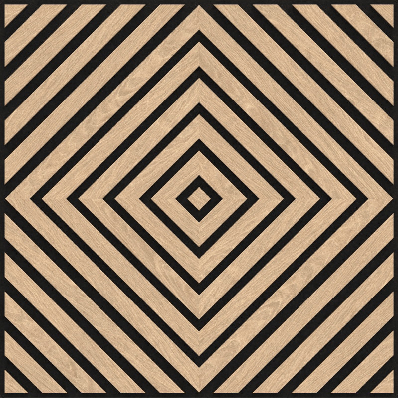 Mexen Linea 03 acoustic wall panel 60 x 60 cm (4 pcs), 9 mm felt, technical veneer, Bleached Oak - S110-60607-03-040