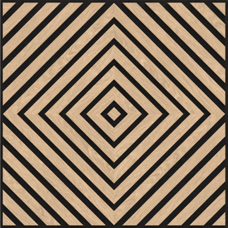 Mexen Linea 03 acoustic wall panel 60 x 60 cm (4 pcs), 9 mm felt, technical veneer, Bleached Oak - S110-60607-03-040