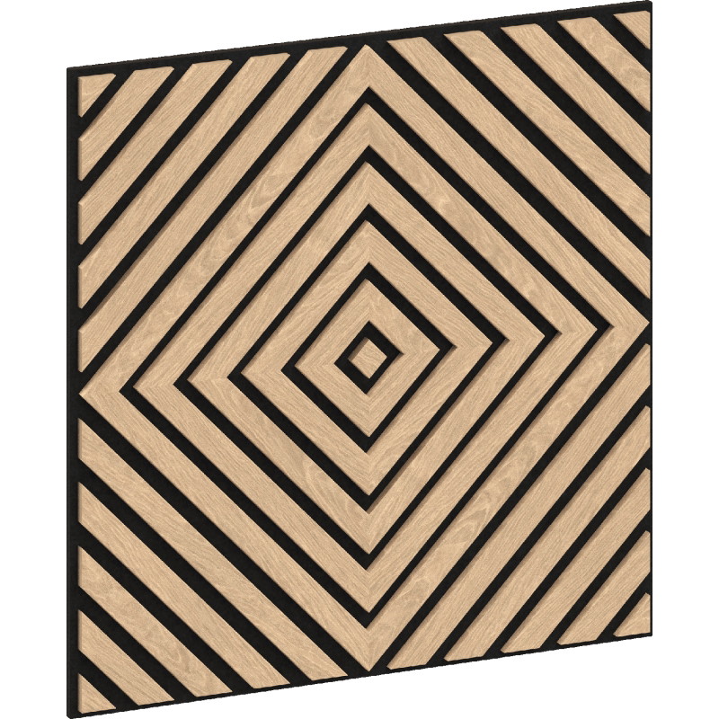 Mexen Linea 03 acoustic wall panel 60 x 60 cm (4 pcs), 9 mm felt, technical veneer, Bleached Oak - S110-60607-03-040