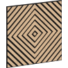 Mexen Linea 03 acoustic wall panel 60 x 60 cm (4 pcs), 9 mm felt, technical veneer, Bleached Oak - S110-60607-03-040